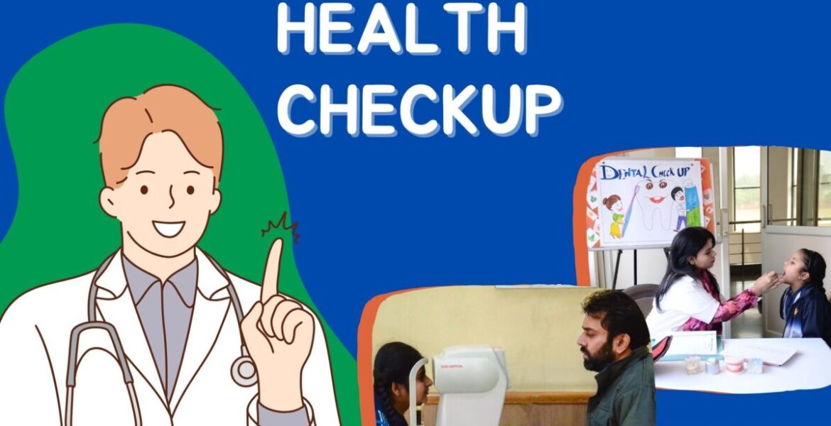 Green and Orange Simple World Health Day Free Medical Checkup Poster (1)